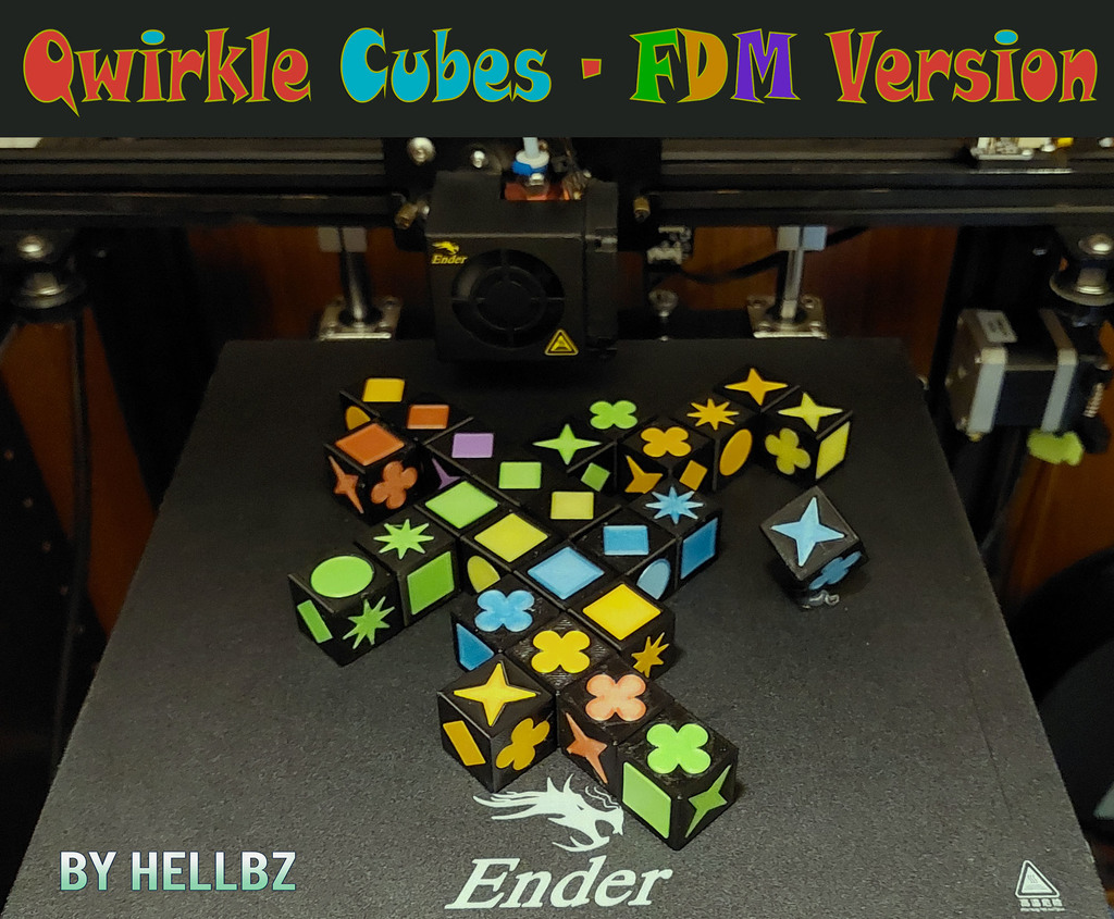 Qwirkle Cubes - FDM Version - BabmuLab Ready