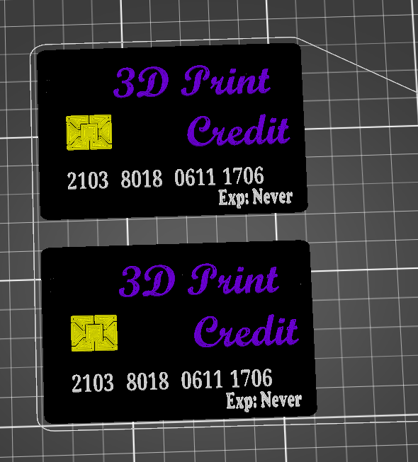 3D PRINT CREDIT