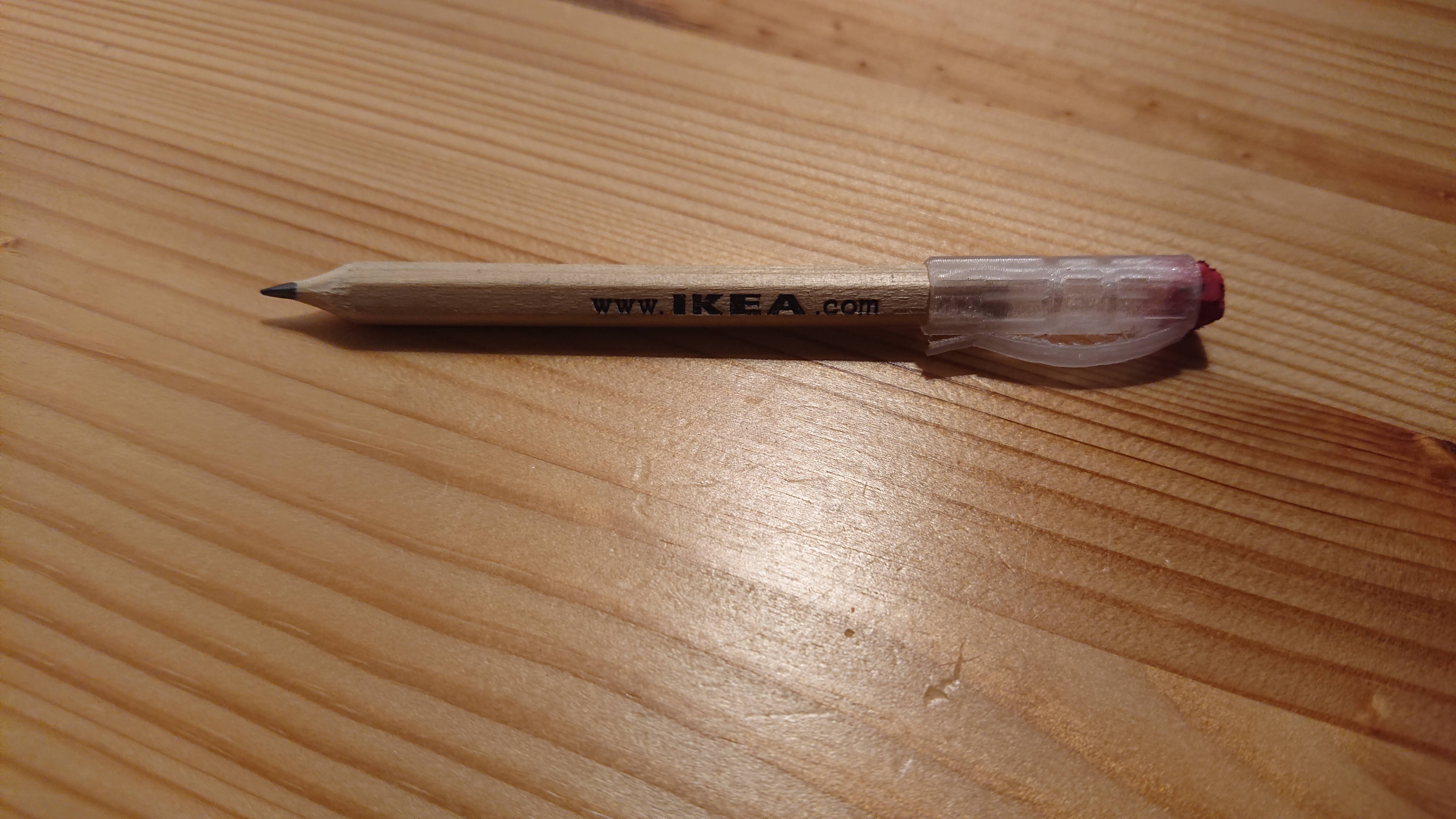 IKEA pencil eraser clip/cap (7mm hex)