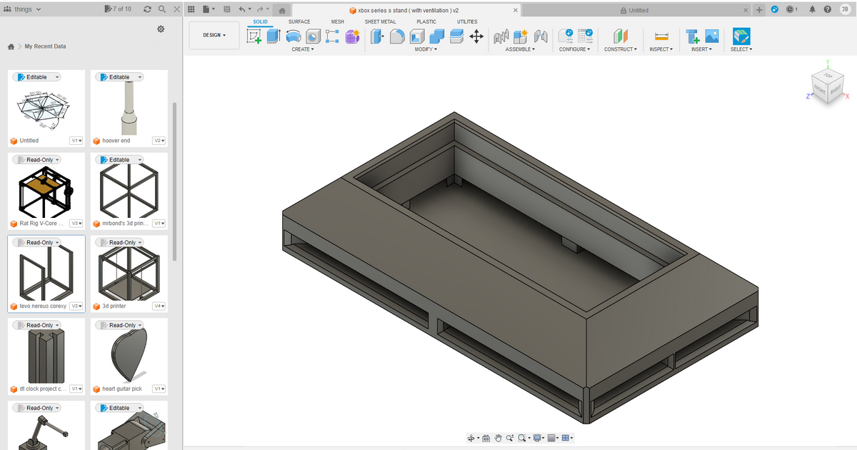 xbox series s stand ( with ventilation ) by projectvanguard Download