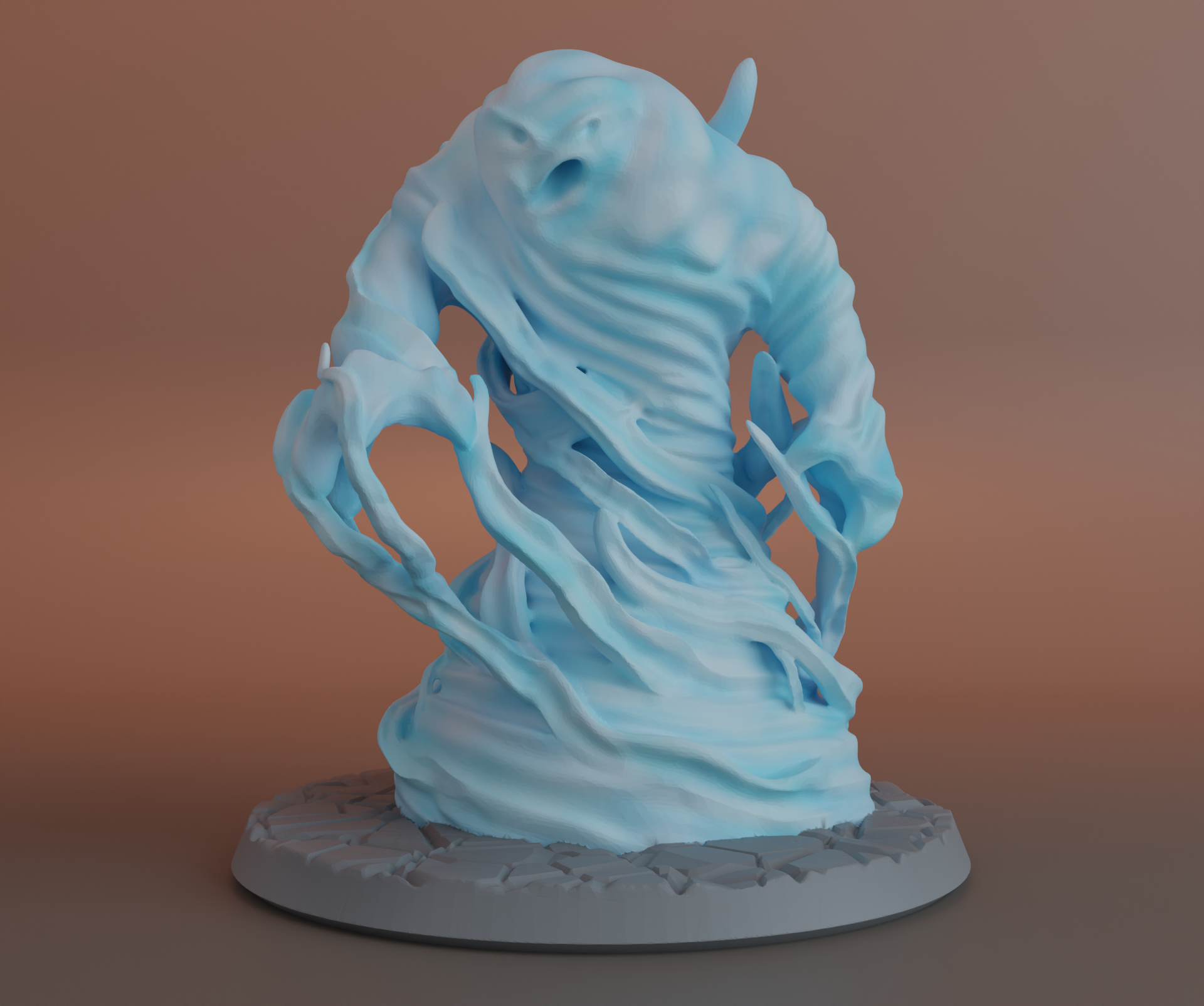 Air Elemental - D&D Miniature (Supportless/FDM Friendly)