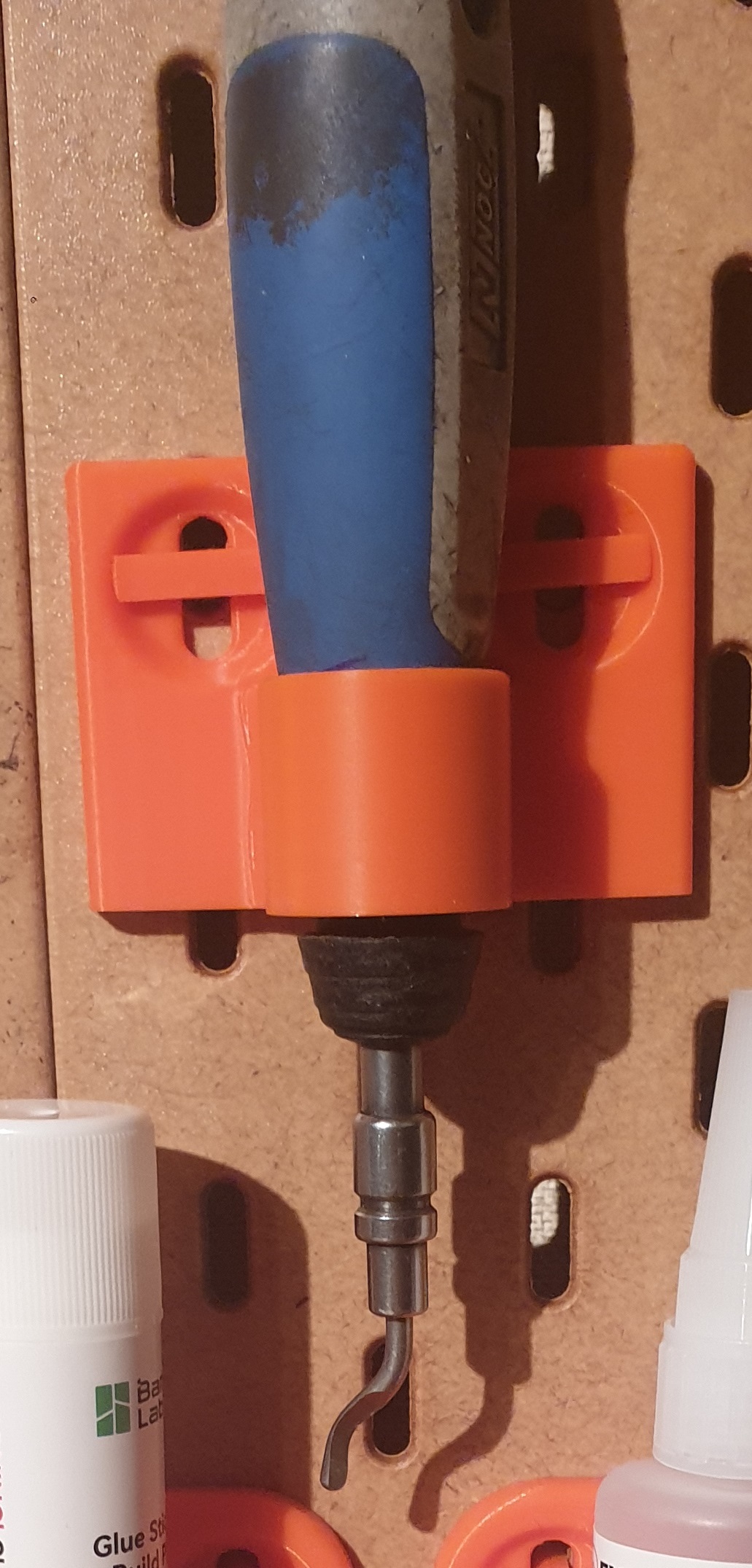 Ikea Skadis hand deburrer holder