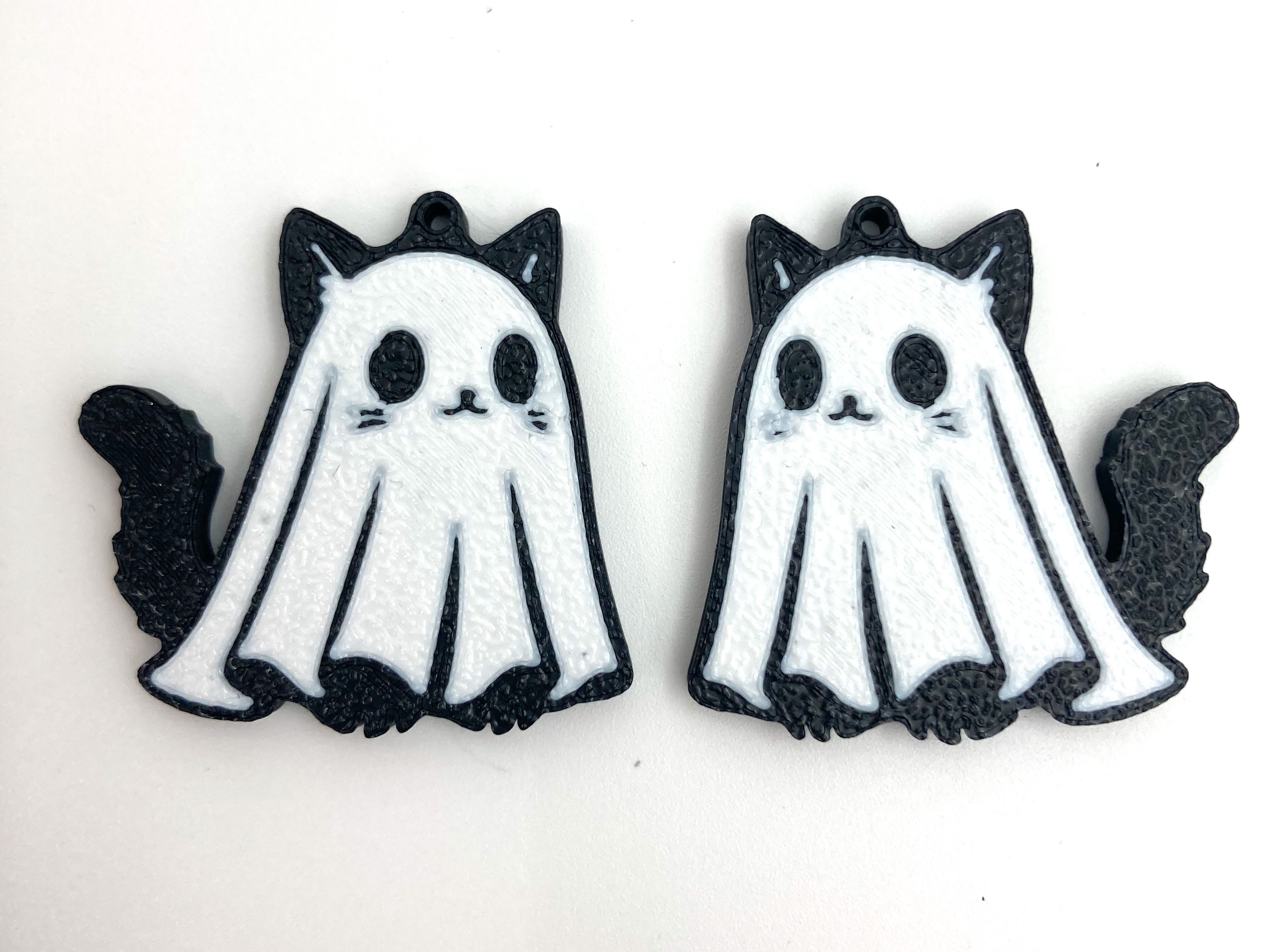 Halloween Ghost Cat Earrings / Pendientes Gato Fantasma