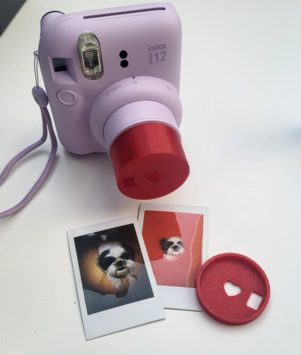 Instax Mini heart lens cover