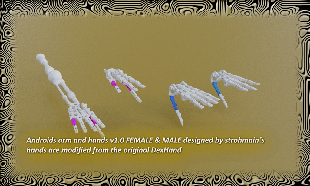 Android/Gynoid Arm&Hand v1.0 - by strohmains