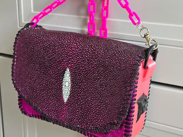 3D Printed and Leather Purse, Handbag or Clutch