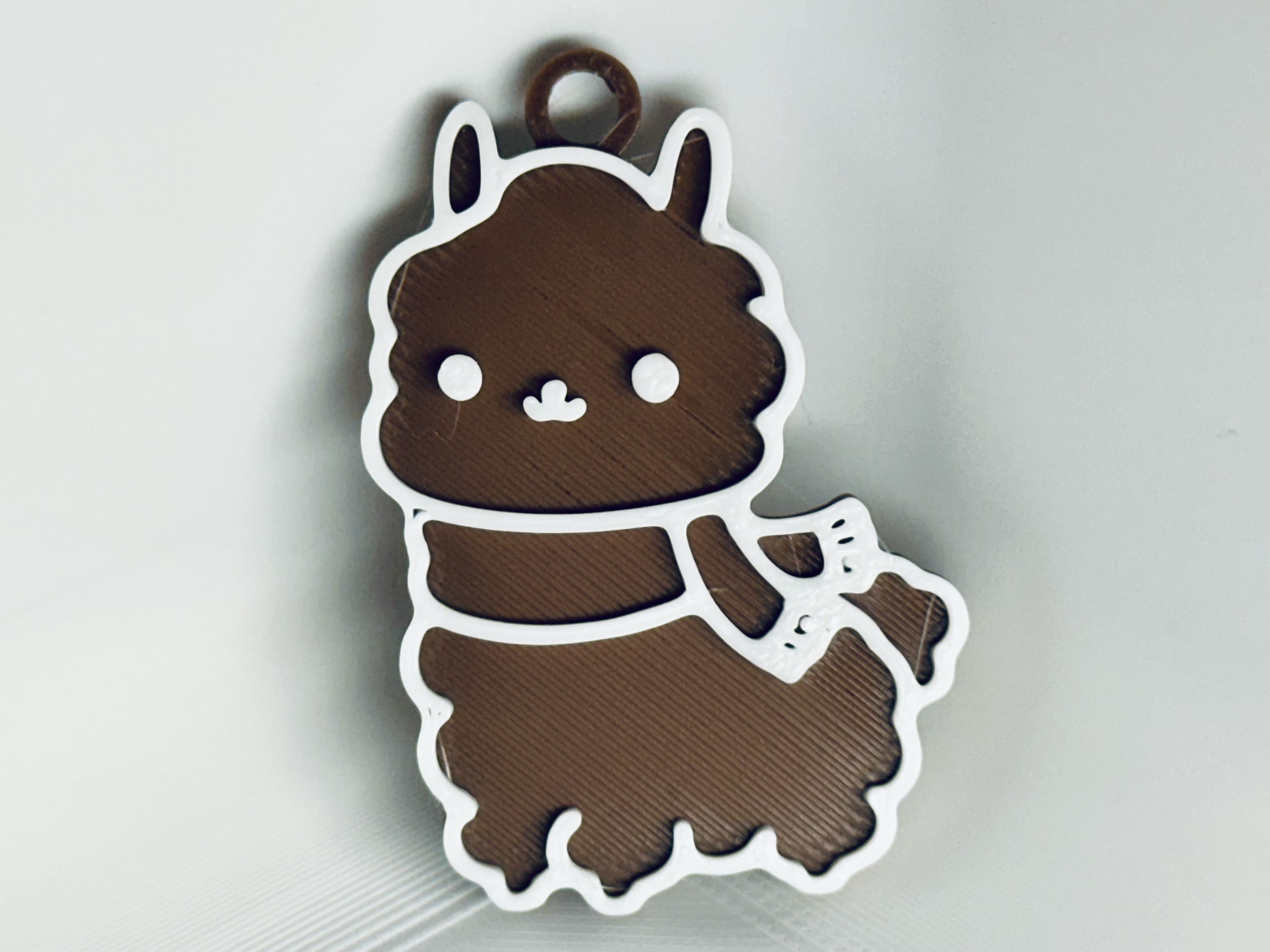 Llama Wearing a Scarf Keychain
