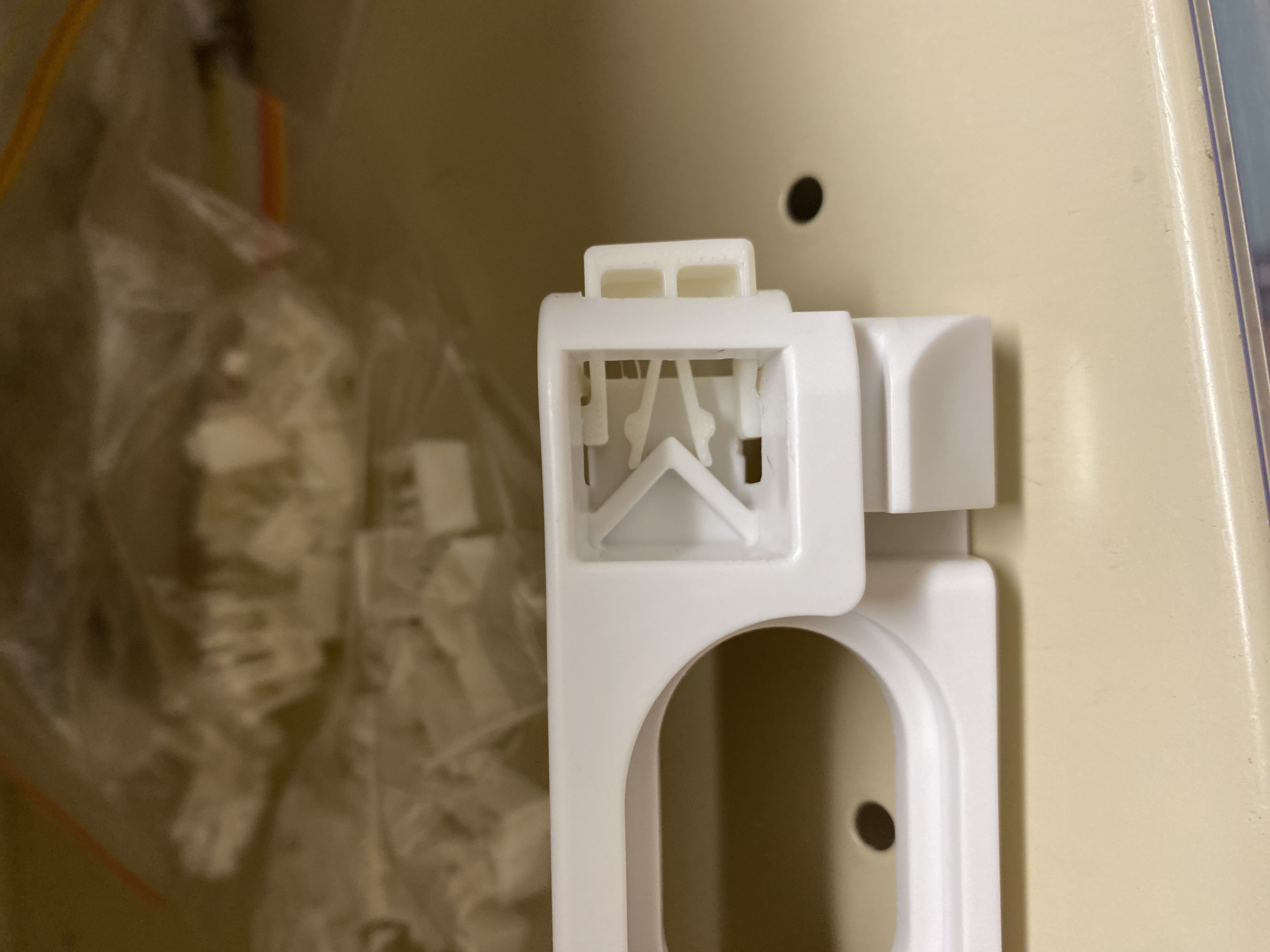 Replacement toilet seat release button clip for Caroma Trident
