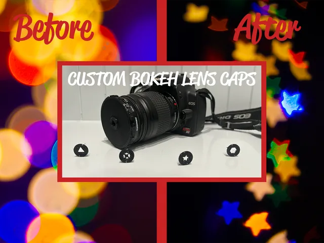 Custom Bokeh Lens Cap (inserts included) [5 Pack]