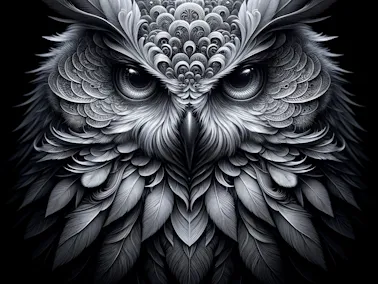 Buba owl " Filament Painting "