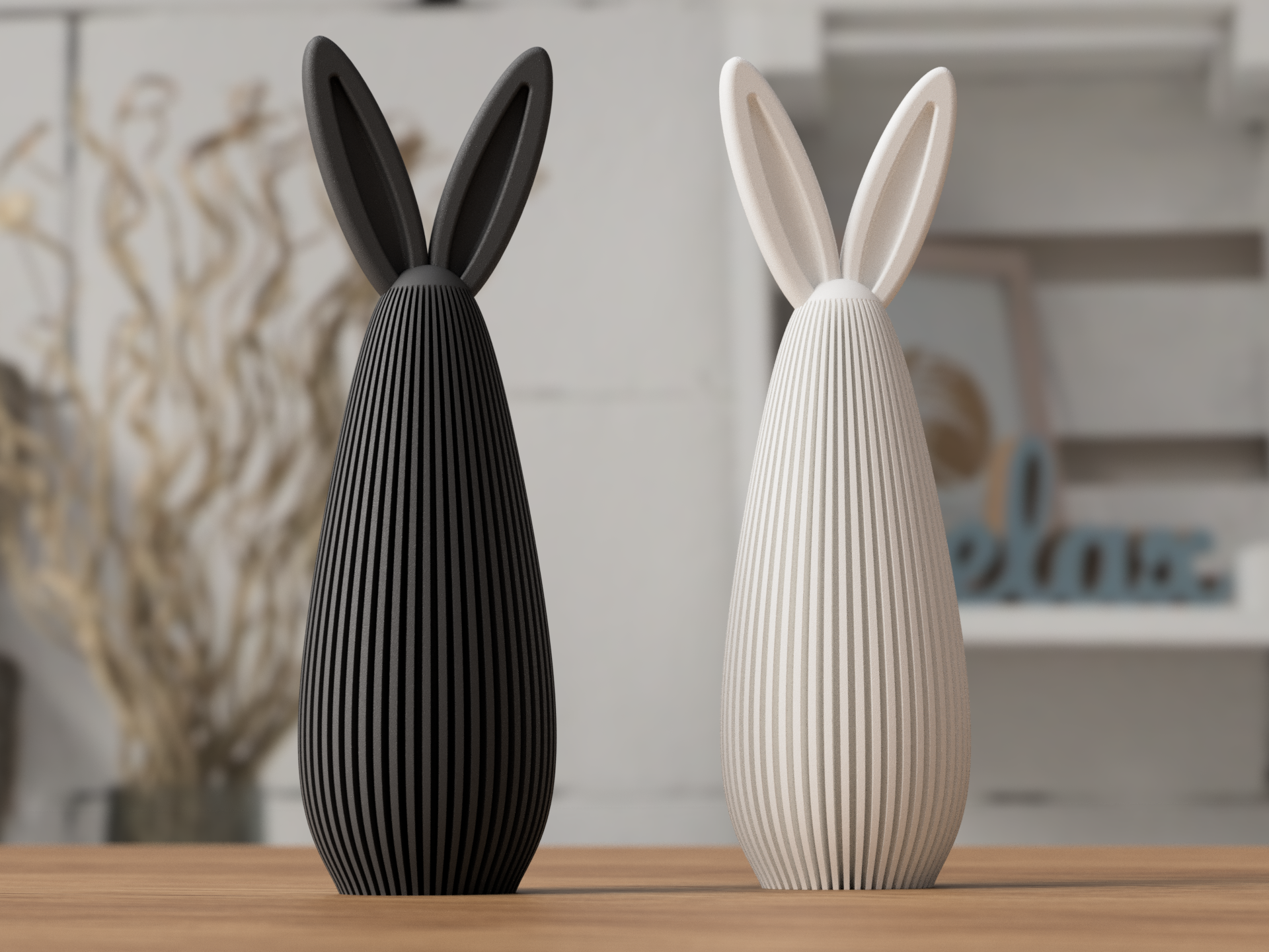Miniatura 3 do modelo 3D Modern Easter Bunny Decoration