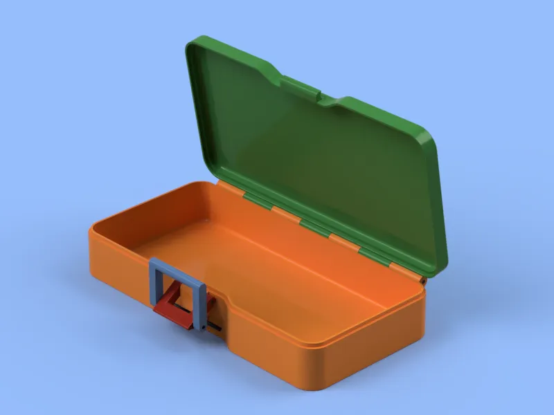 Box with hinged lid & clip close | Scharnierdeckelbox mit Bügelverschluss | FUSION 360 file by Mar Ber