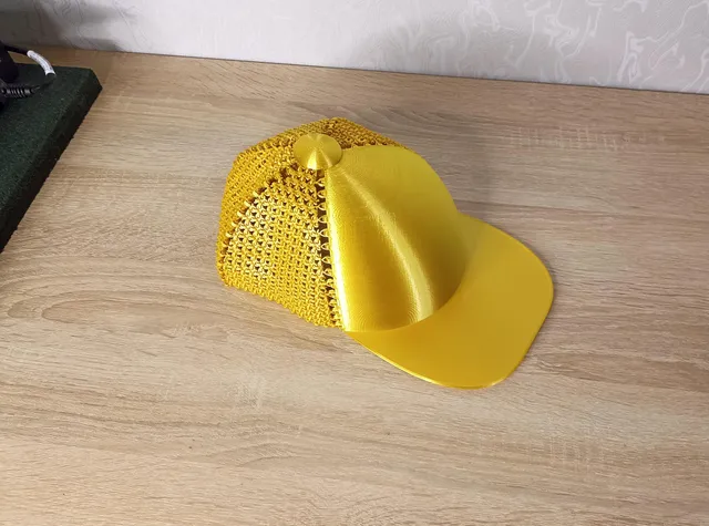 Baseball cap of 3D printed fabric