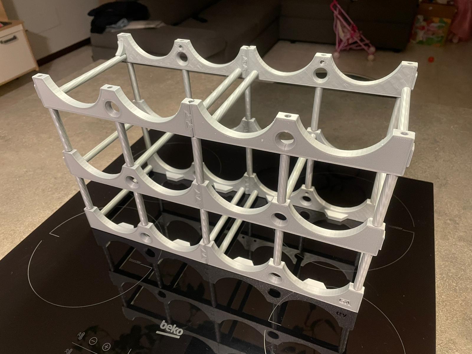 Miniatura 2 do modelo 3D Wine Holder modular stand structure