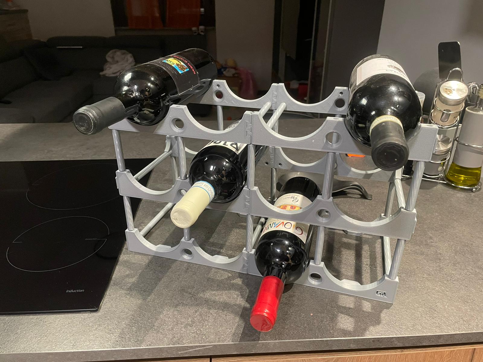 Miniatura 3 do modelo 3D Wine Holder modular stand structure