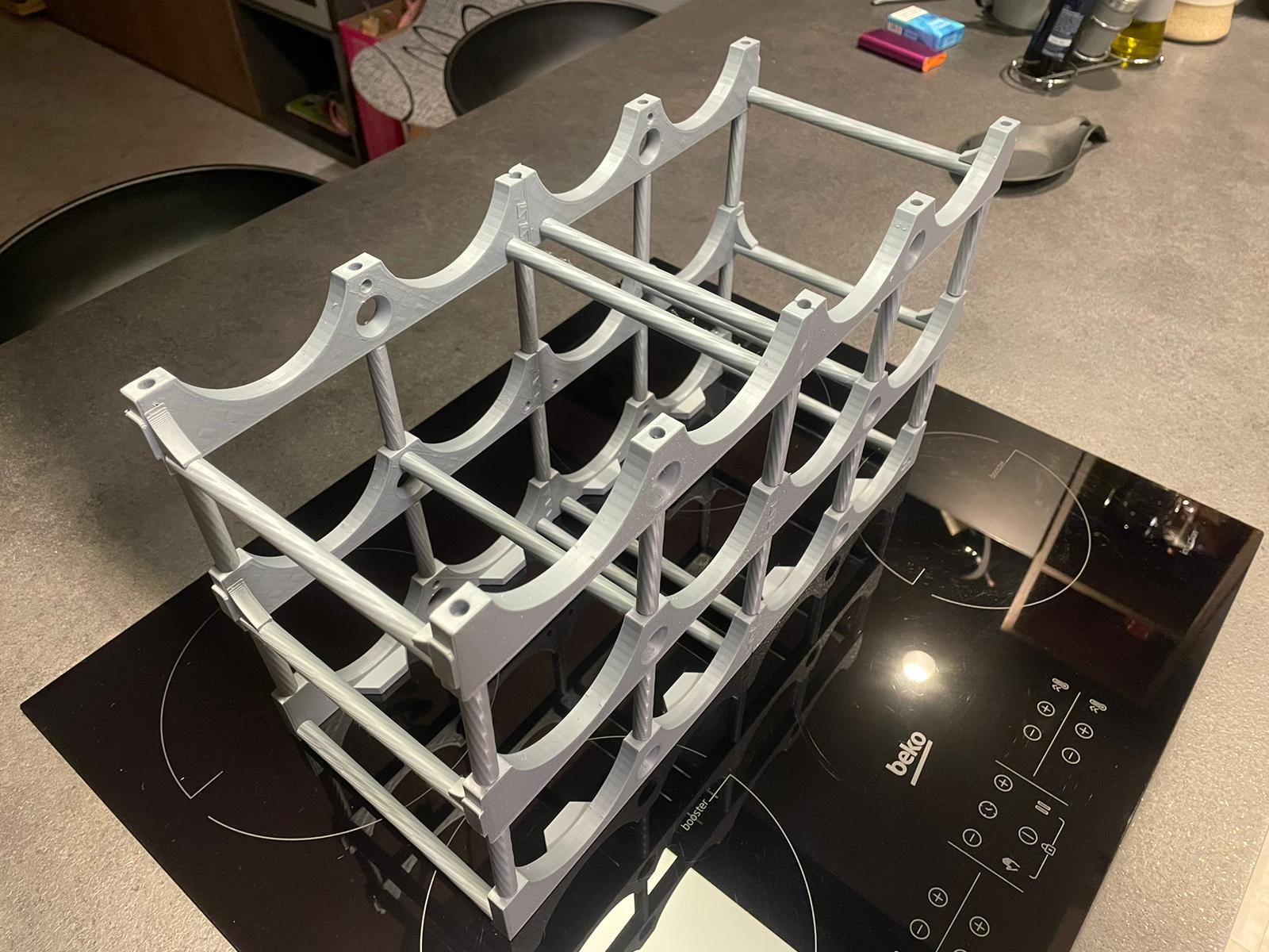 Miniatura 4 do modelo 3D Wine Holder modular stand structure