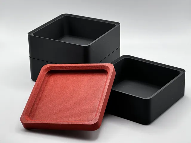 stackable storage box with japanese influence