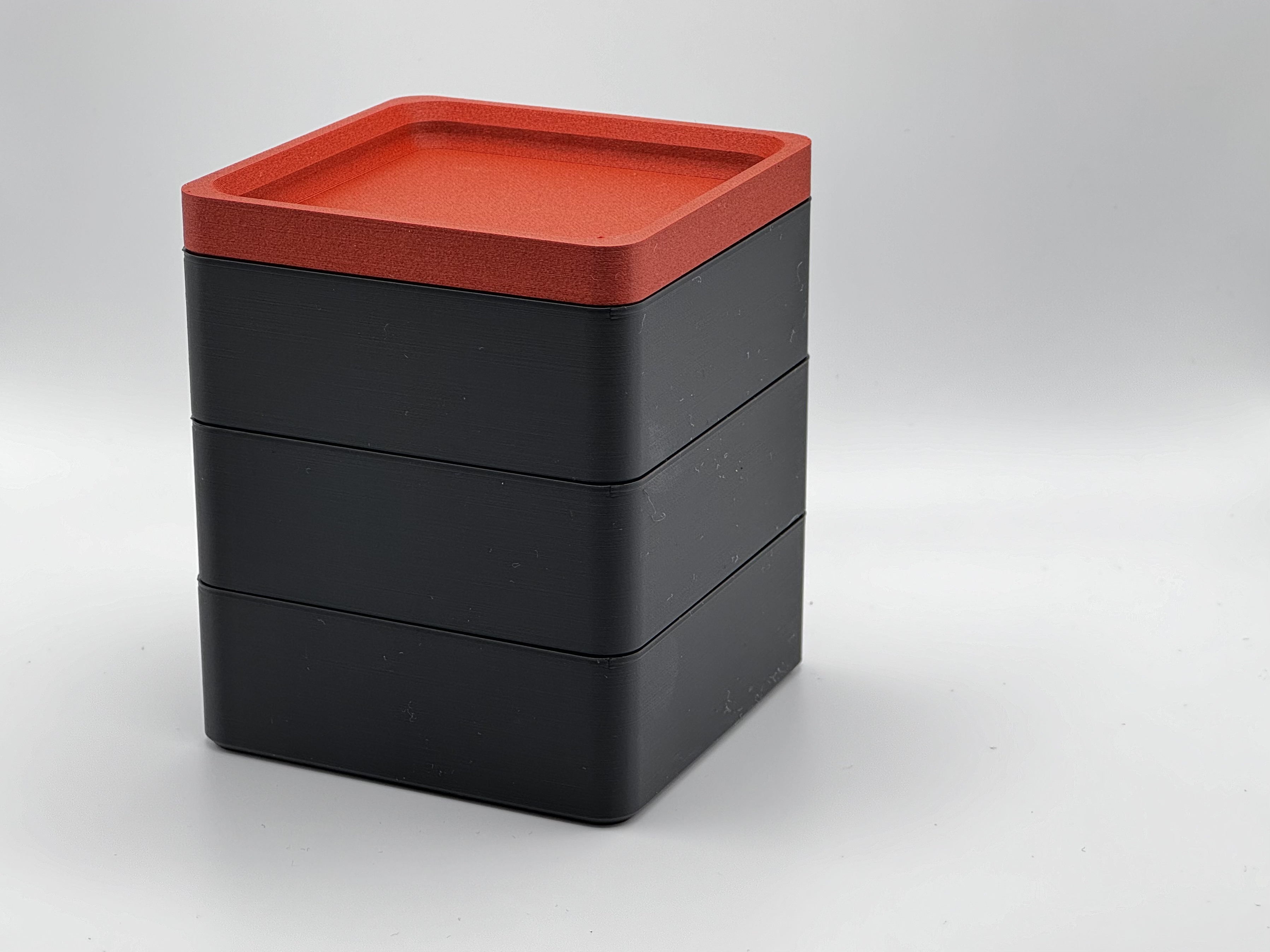 Miniatura 2 do modelo 3D stackable storage box with japanese influence