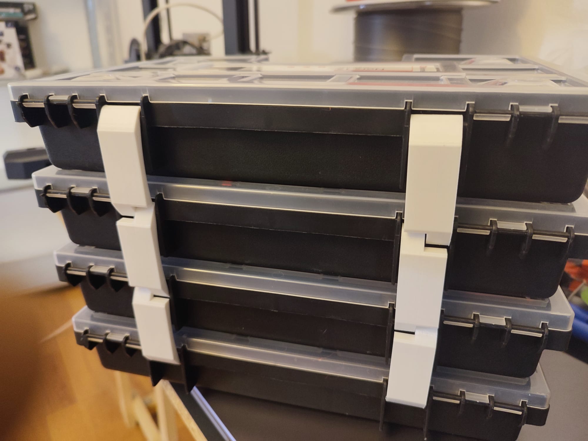 NOR-S 12 Prosperplast stackable Organiser Box Clip