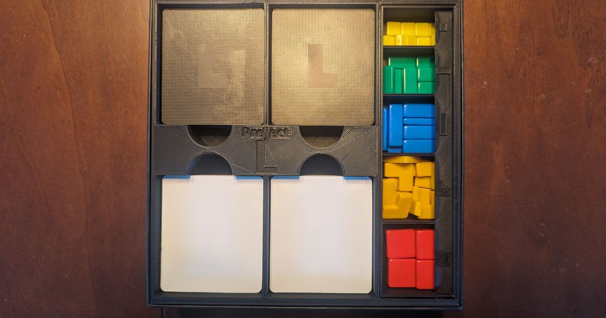 Project L game box insert organizer by Jake Hunsaker | Download free ...