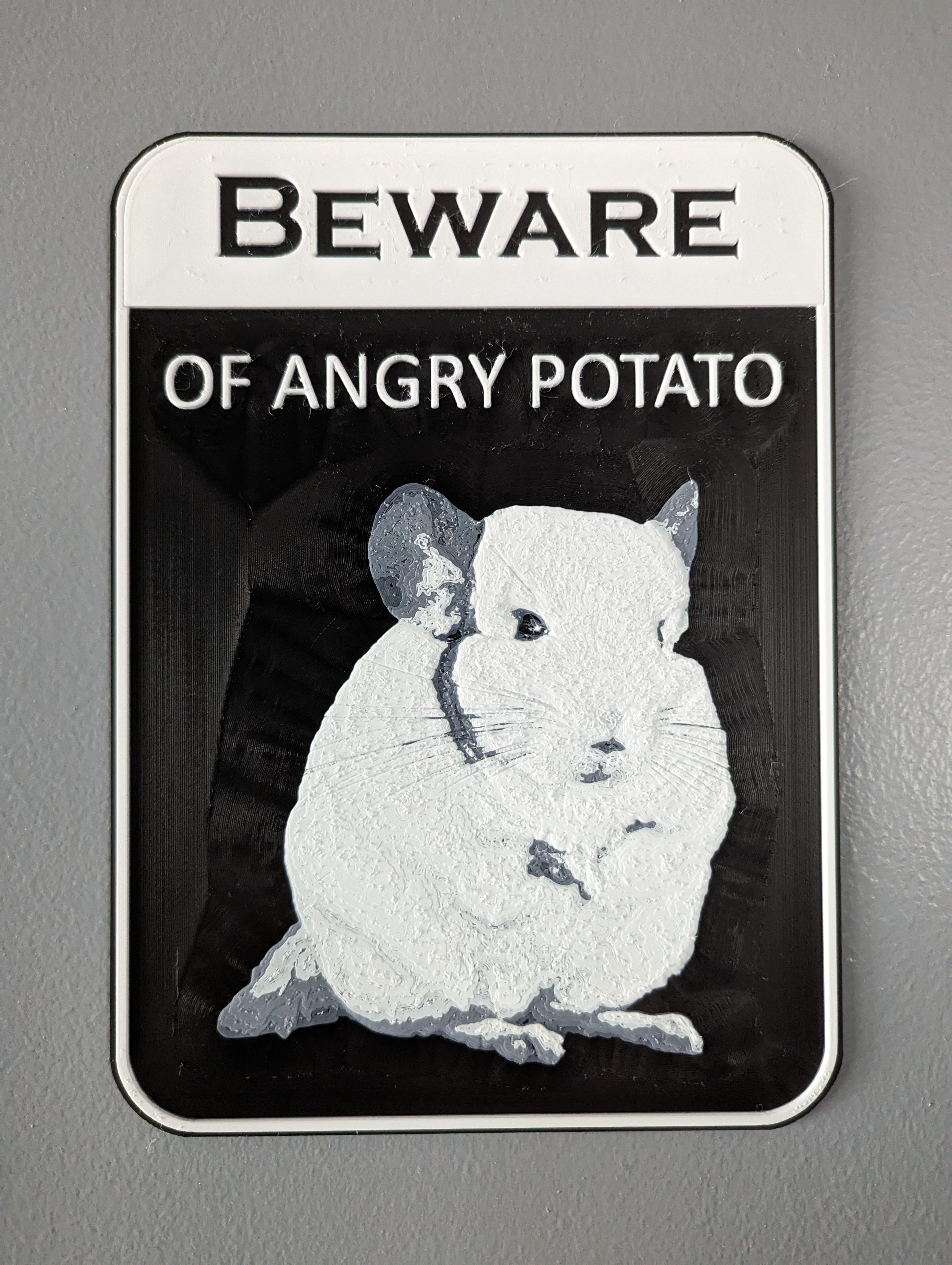 HueForge - Funny Chinchilla Sign