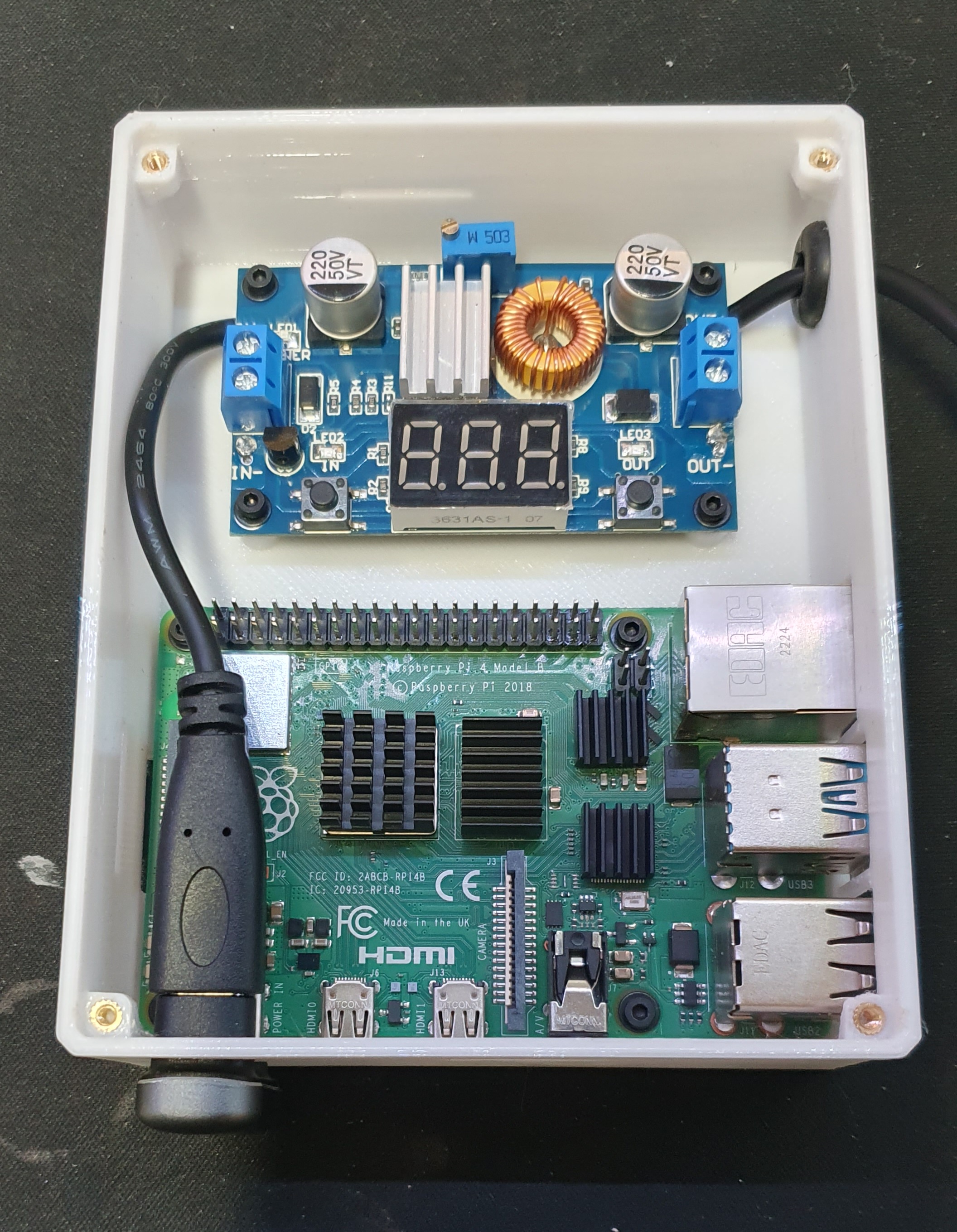 Raspberry Pi Case With Buck Converter by Ryan Minshall | Download free