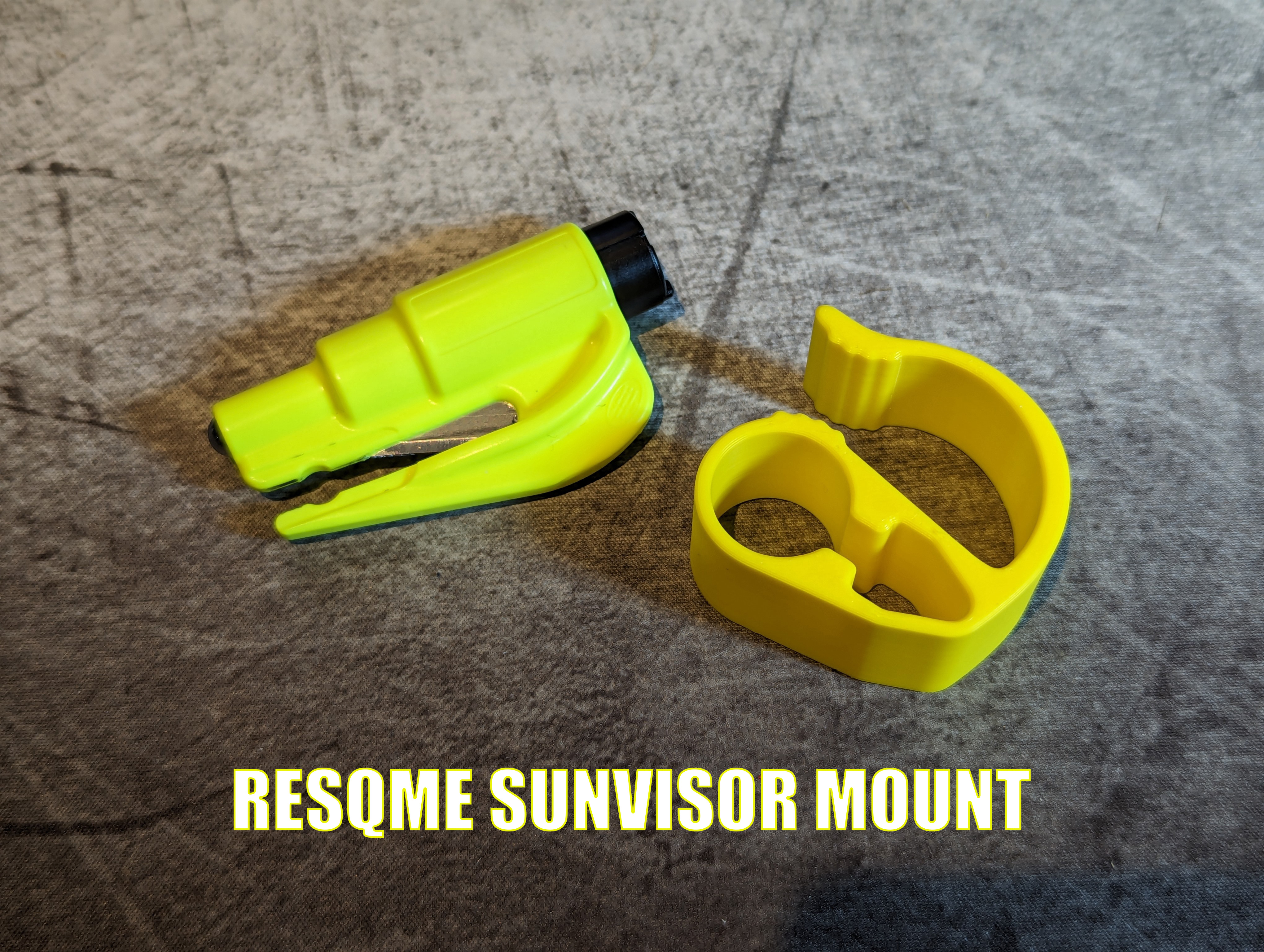 Sunvisor Clip for Resqme Seatbelt Cutter and Glass Breaker