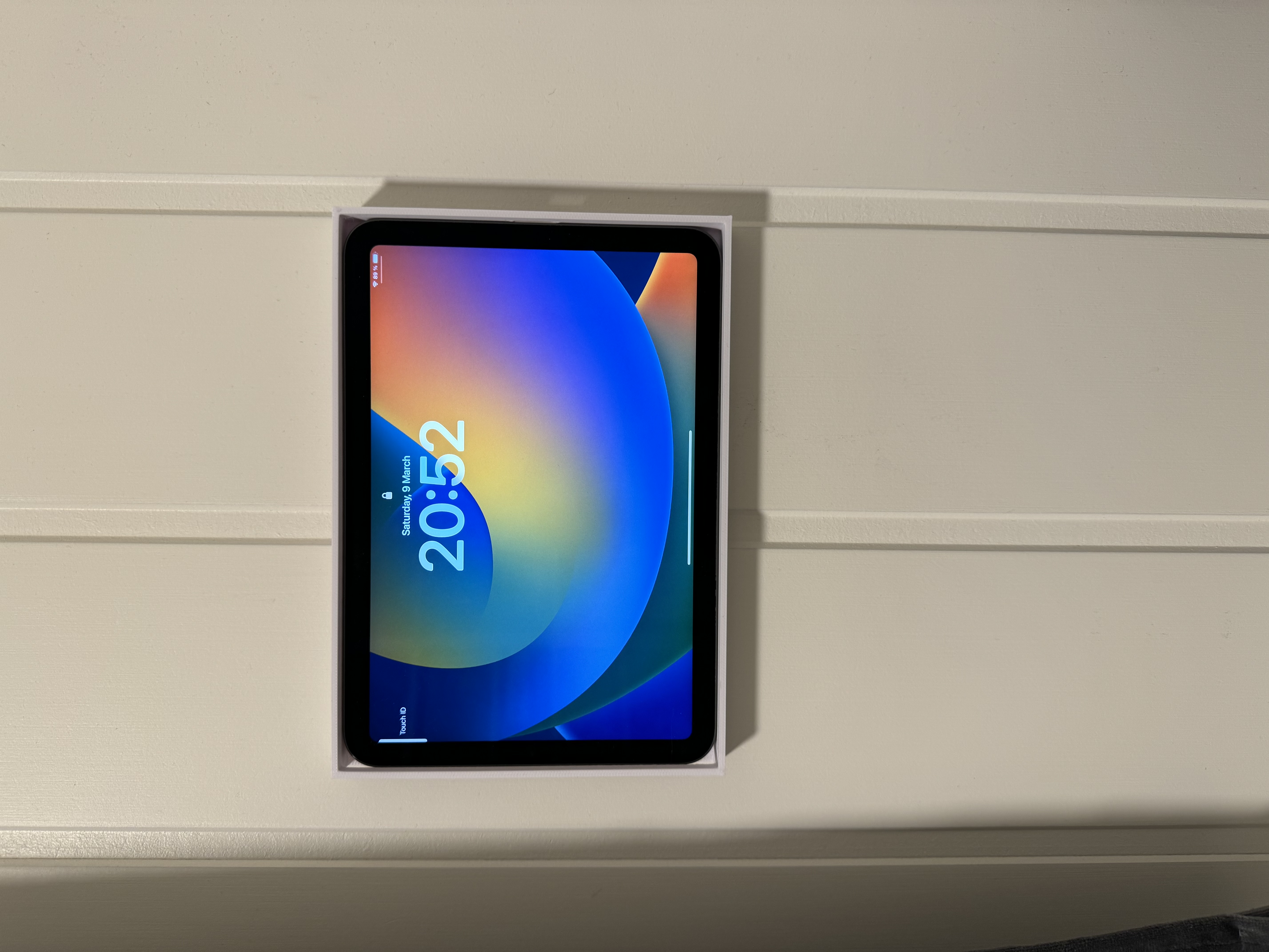 iPad Mini Slide-in Wallmount with Cutout for USB-C charging
