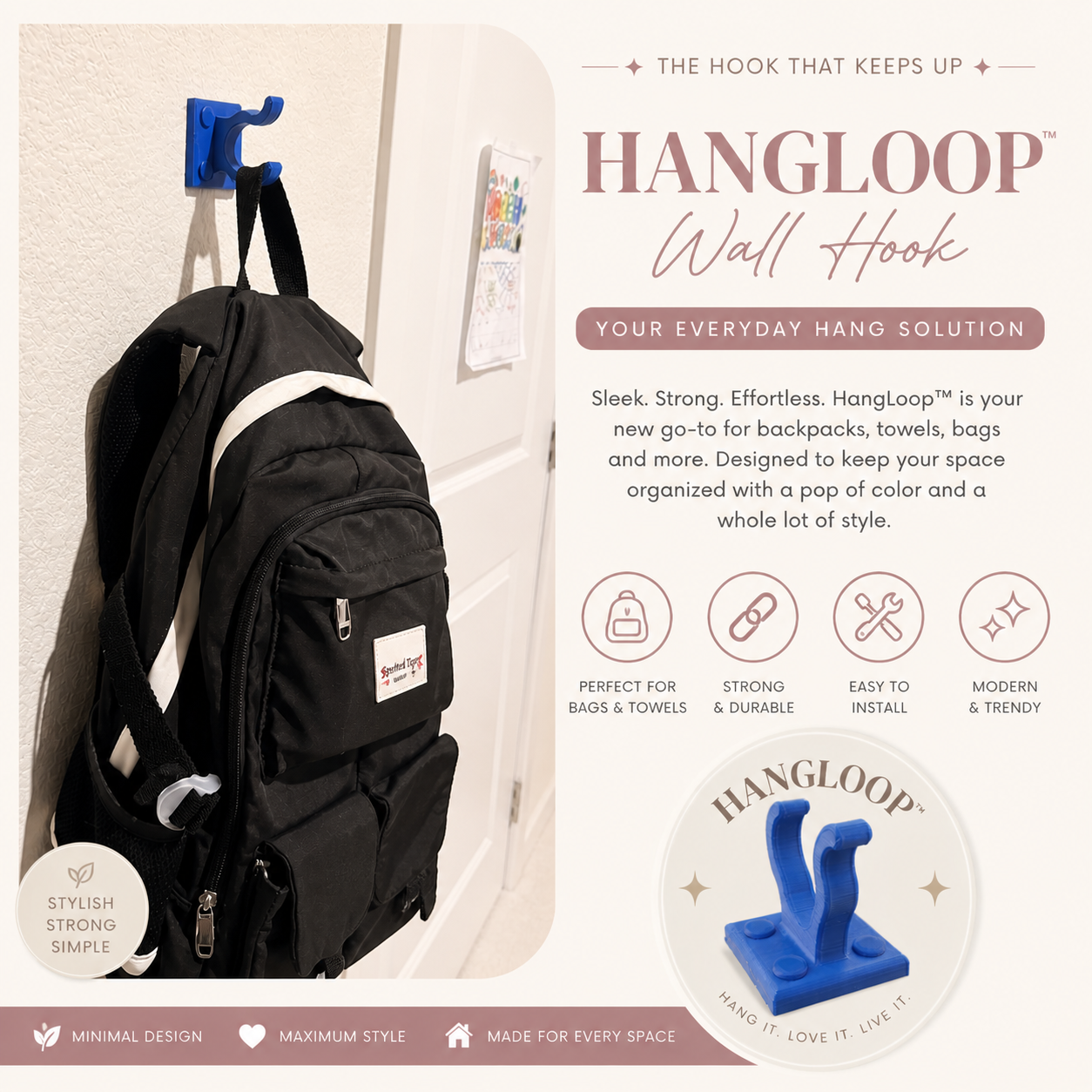 SnapHook – Dual Grip Wall Hook