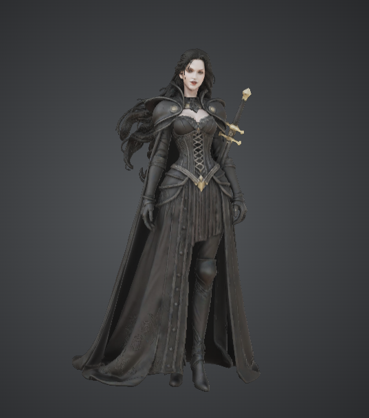 Vampire Countess – Gothic Dark Fantasy Lady with Sword