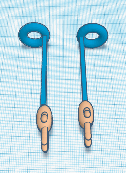 Miniatura 2 do modelo 3D finger chopstis