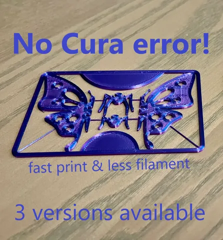 No Cura error! Butterfly Kit Card V2 - Business Card Format