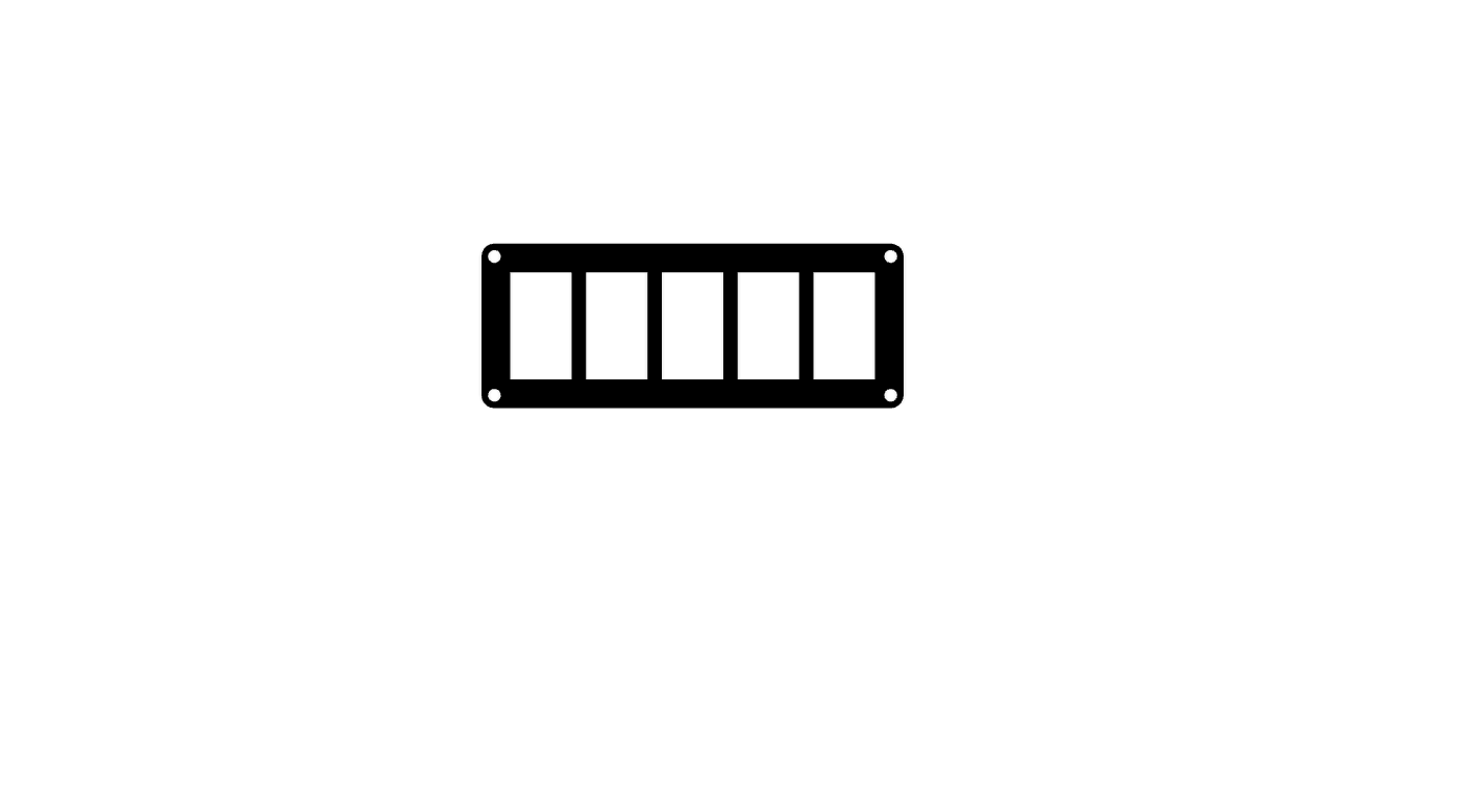 Miniatura 3 do modelo 3D Parametric Rocker Switch Panel