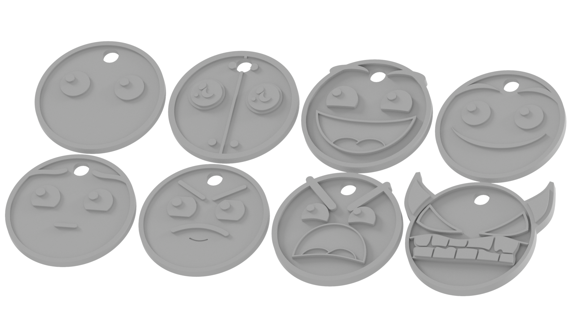 Miniatura 5 do modelo 3D Geometry Dash Keychains