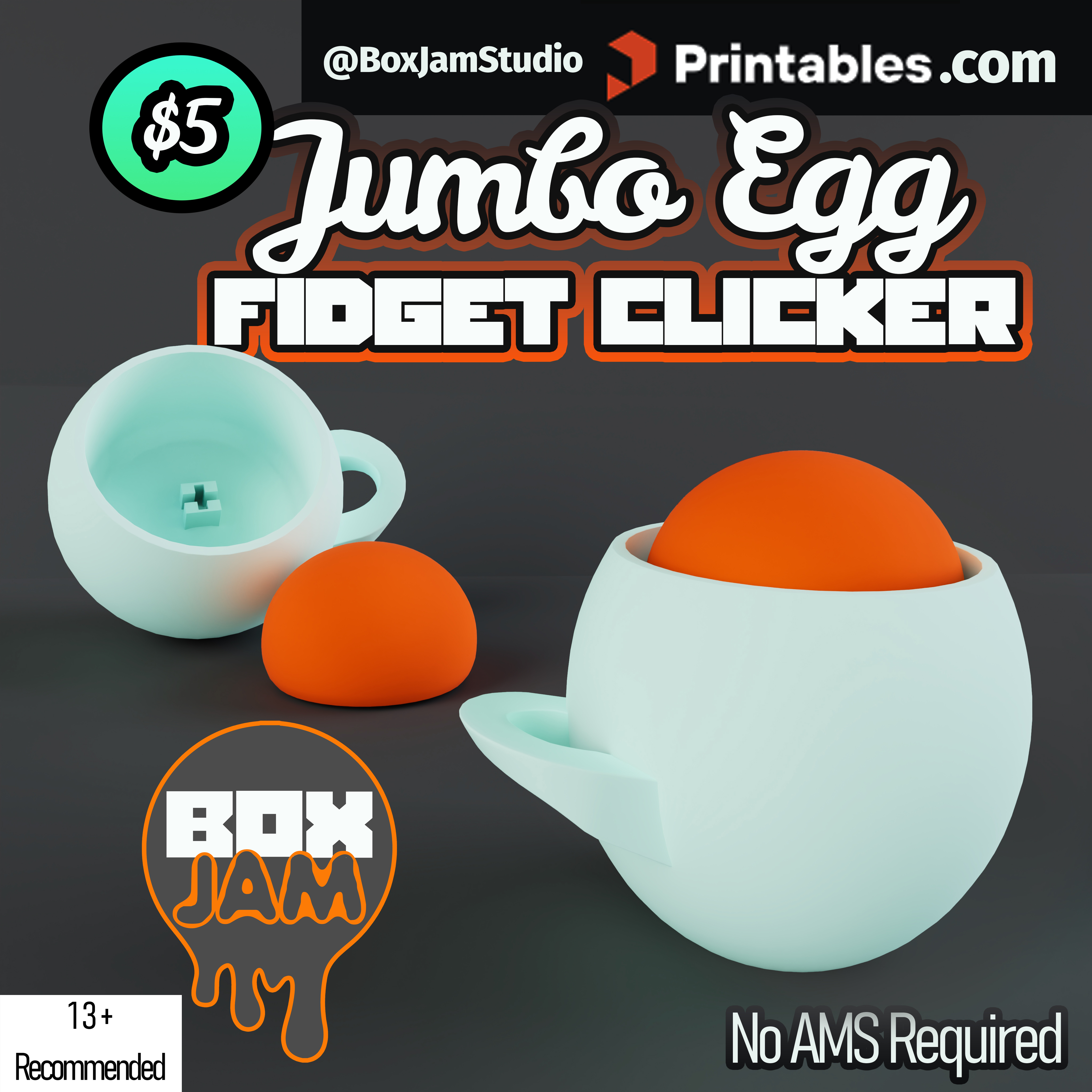 Jumbo Egg Fidget Clicker