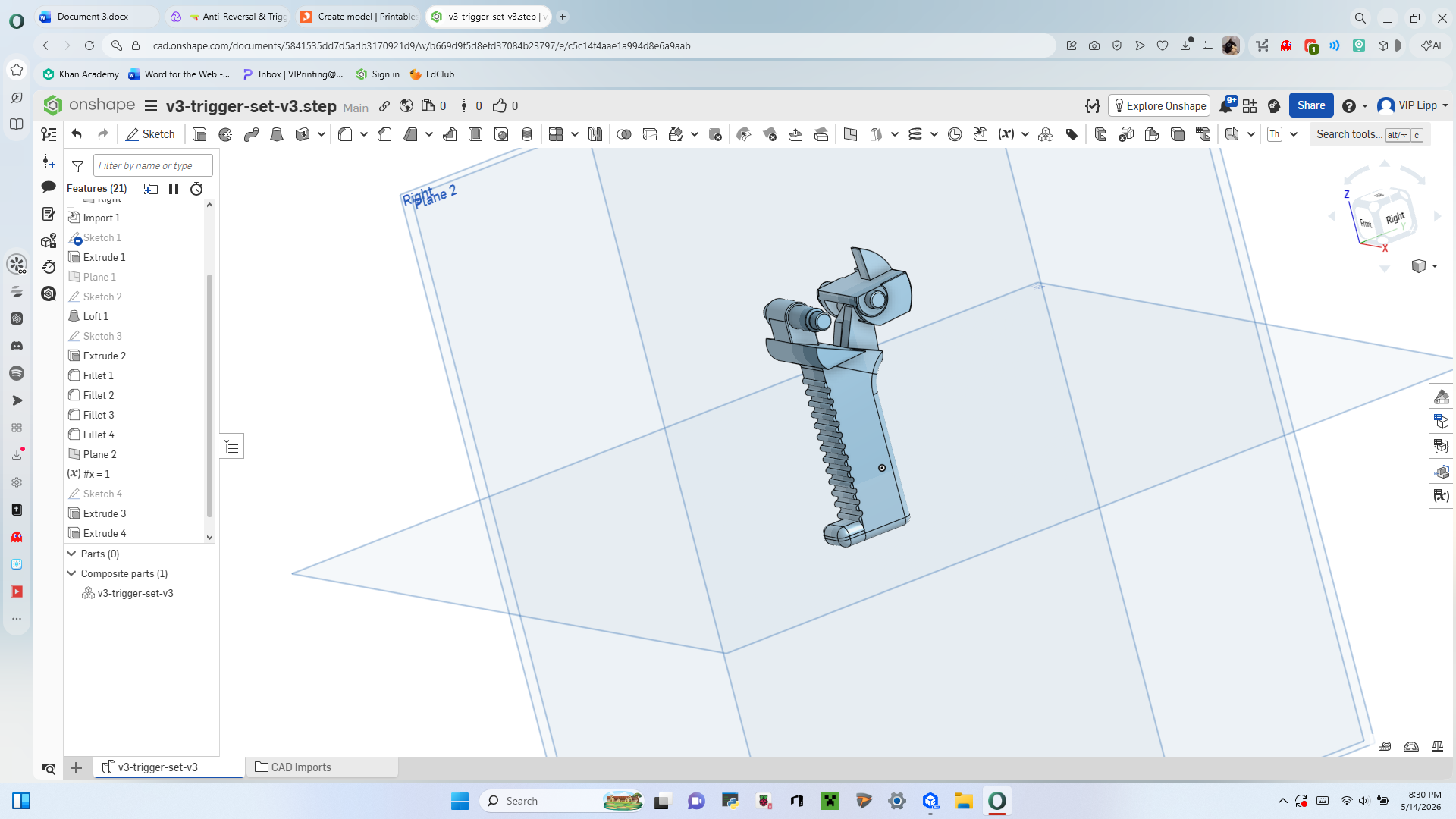 v3 gear box trigger