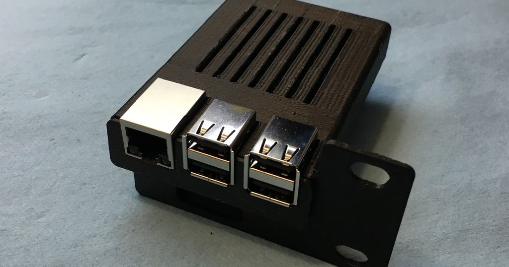 Rack mount raspberry pi case remix by patpend download free stl model