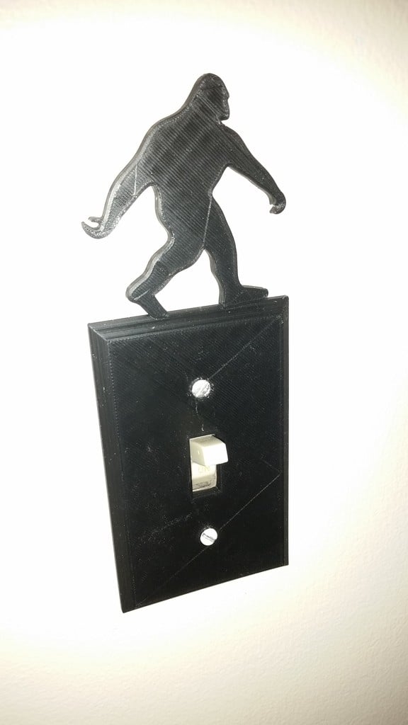Sasquatch toggle light switch cover