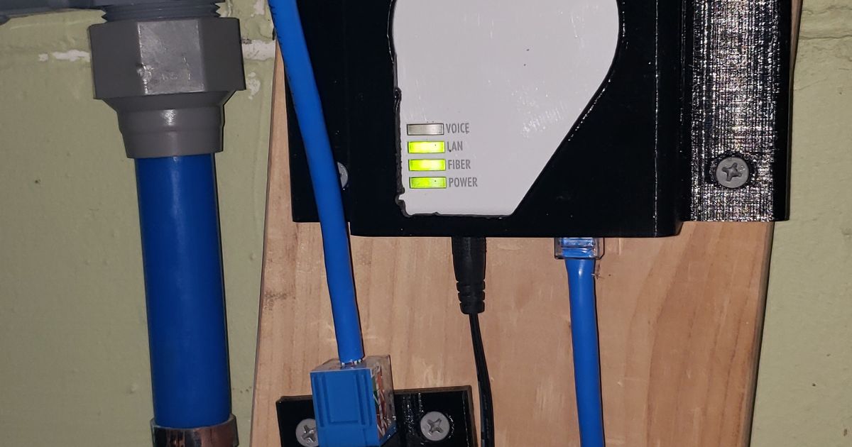 Wall Hanger for Adtran 411 Fiber Optic Modem by SteevyT Download free