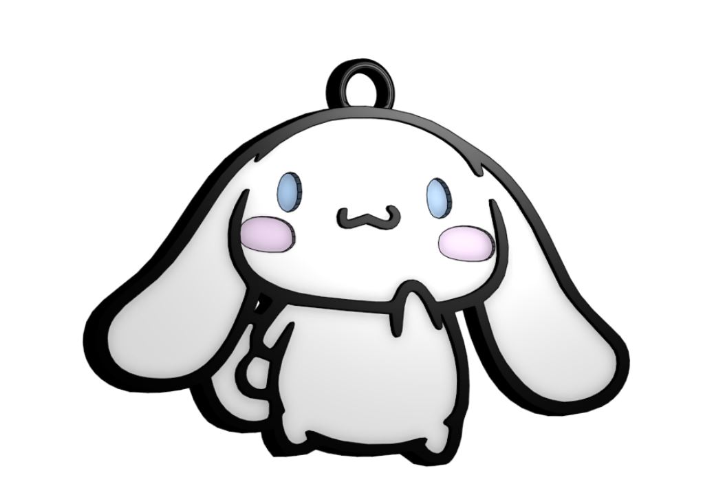 Miniatura 2 do modelo 3D Cinnamoroll Keychain