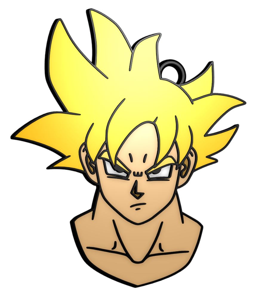 Miniatura 2 do modelo 3D Goku Keychain