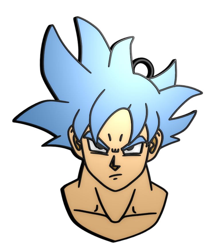 Miniatura 4 do modelo 3D Goku Keychain