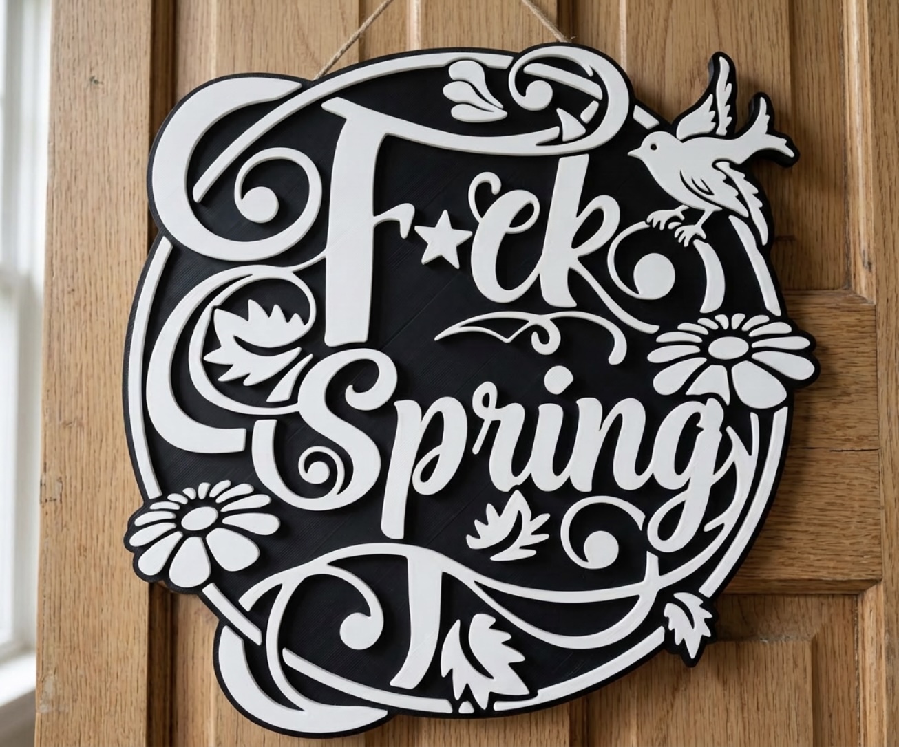 F*ck Spring Funny dual color with pause 2d decor 3D model