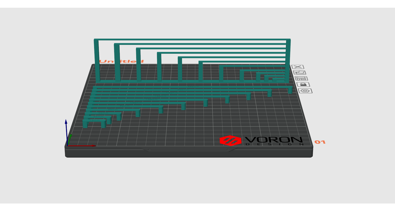 247printing Extreme Bridging Tests 10mm to 225mm (Horizontal and Vertical)