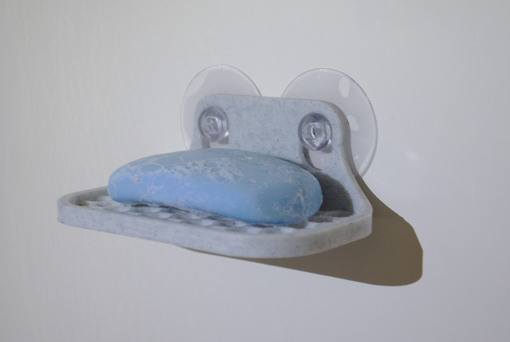 Soap Dish, Suction Cup Mount [Parametric] by azdle Download free STL
