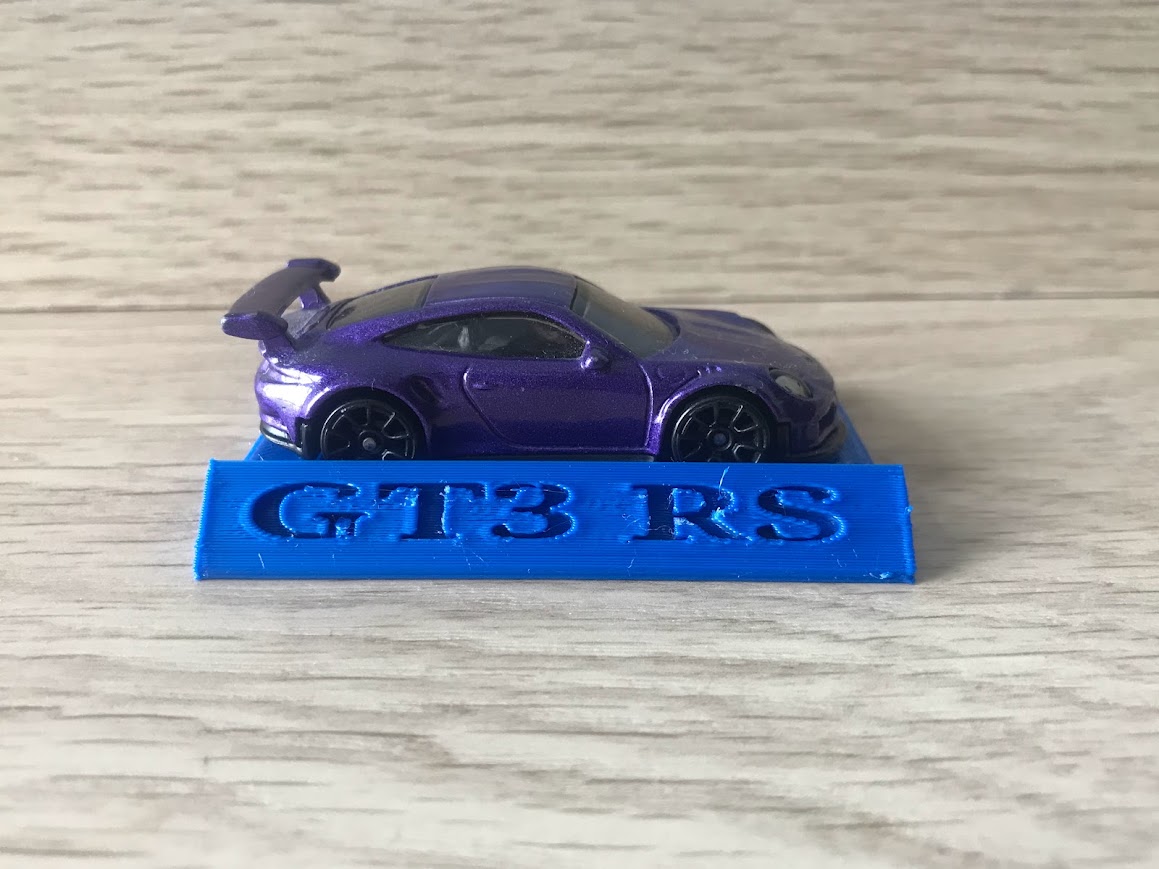 Hotwheels car stand (Porsche GT3 RS)