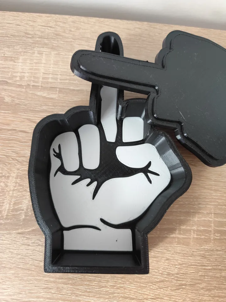 Middle finger lightbox by el_caspien | Download free STL model | Printables .com for Free Printable Middle Finger Images