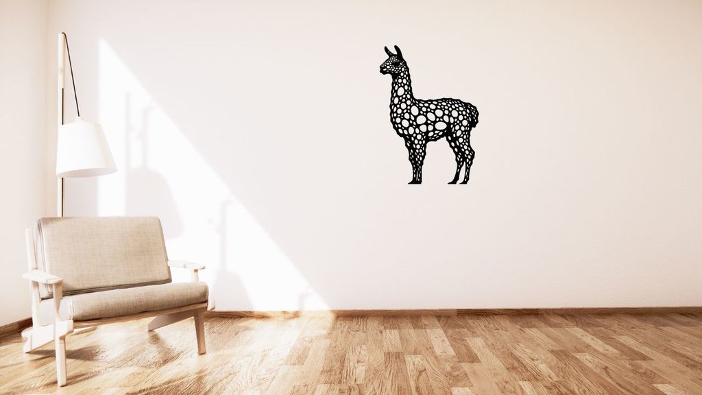 Lama voronoi wall or table decoration