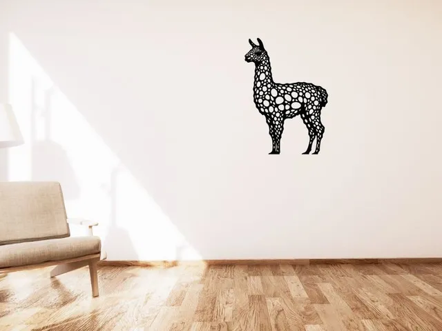 Lama voronoi wall or table decoration
