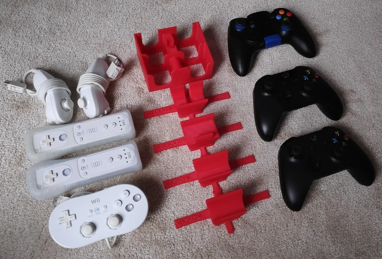 Verlichting fles Denemarken Modular controller stands REMIX - Wii Classic, Wiimote, Nunchuck, Stoga 8710,  Xbox One by Rich T | Download free STL model | Printables.com